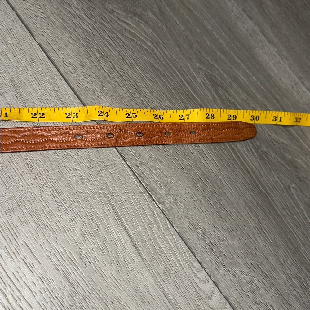Brown Fashion Belt with Silver Buckle Native American - Picture 5 of 6
